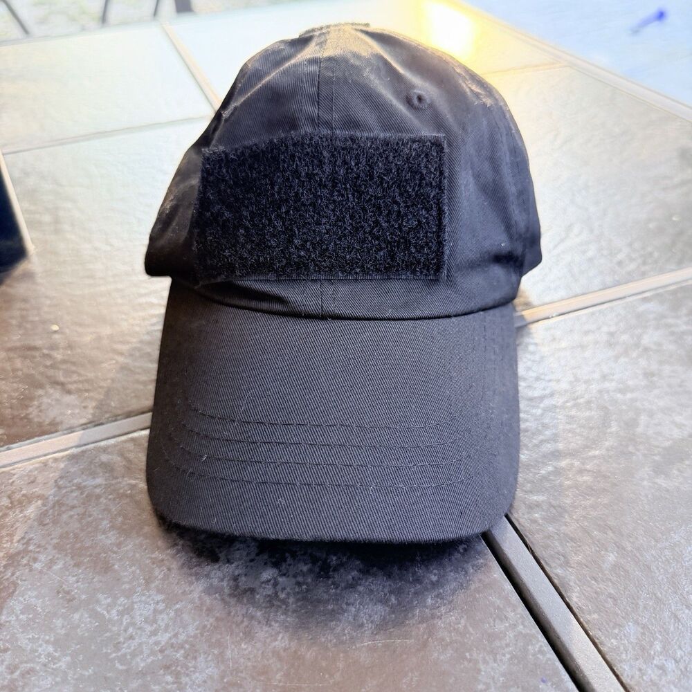 BLACK ROTHCO ARMY  TACTICAL OPERATORS CAP OPS  HAT ONE SIZE FITS ALL  ADJUSTABLE
